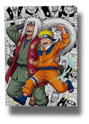 Cuadro Jiraiya Y Naruto Comic 825 40x53 Mdf Memoestampados