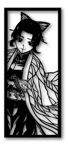 D_979392-MLU87132917413_072025-O.jpg Cuadro Demon Slayer Shinobu Calado 40x18 Memo Estampados