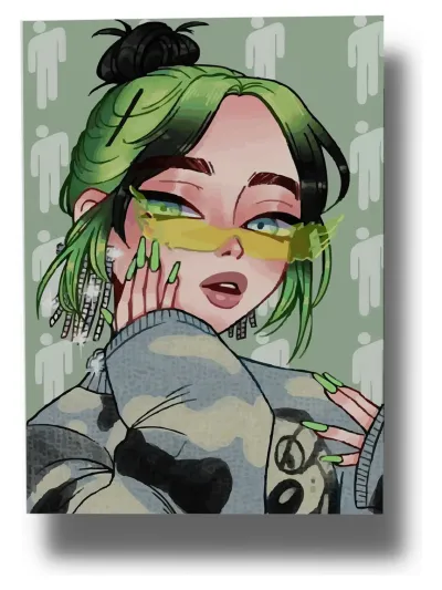 Cuadro Billie Eilish 506 40x53 Lienzo Memoestampados