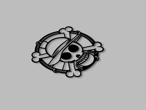 D_987822-MLU87138007975_072025-O.jpg Cuadro One Piece Calavera Calado 40x40 Memo Estampados