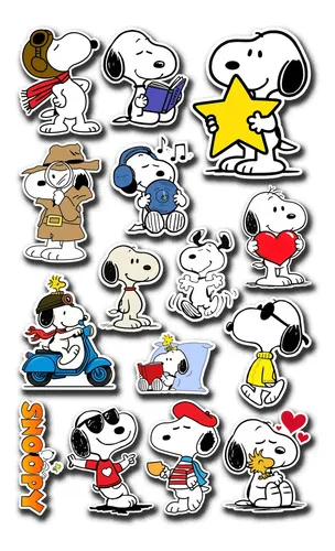 D_988004-MLU116876275335_082026-O.jpg Pack Pegotines Stickers Snoopy Memoestampados