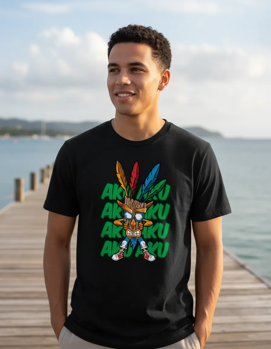 Remera: Aku Aku Chras Bandicot Memoestampados